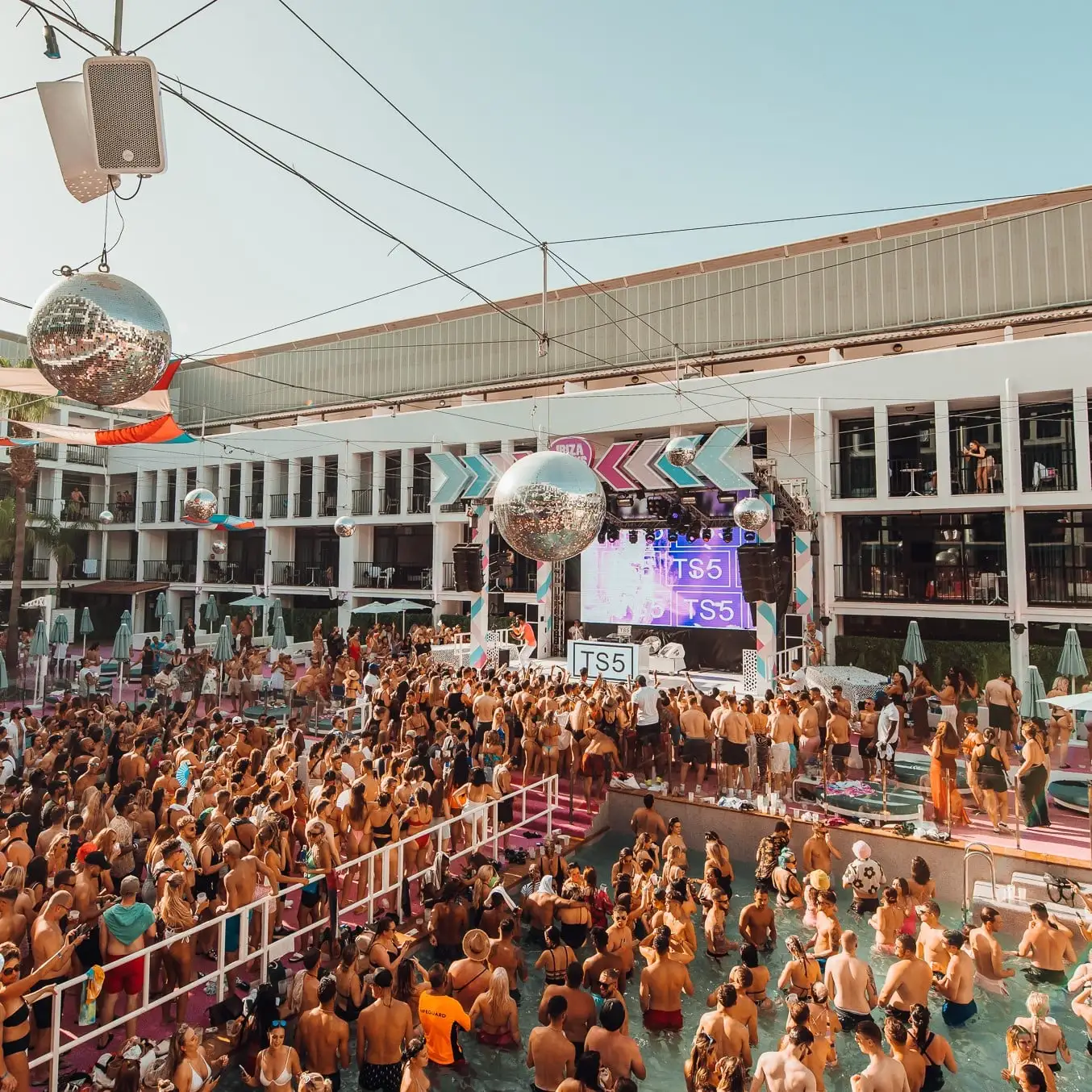 Website Carousel | View from VIP Balcony of Craig David TS5 Pool Party at Ibiza Rocks Hotel 2022