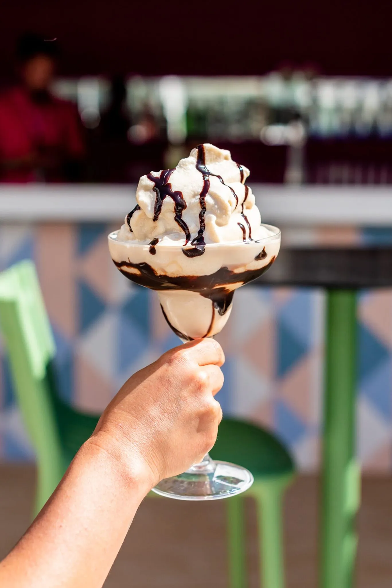 frozen black irish cocktail at the chill out pool