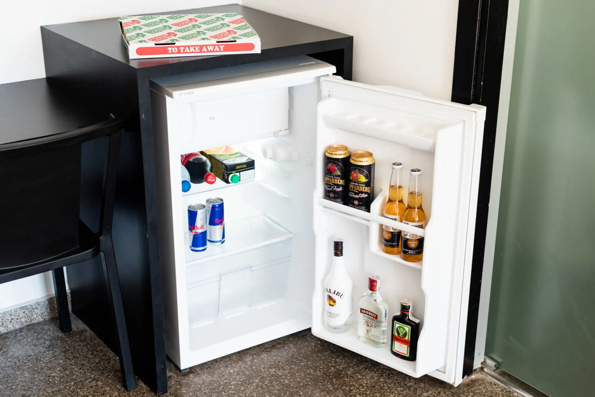 rooftop venue view room fridge