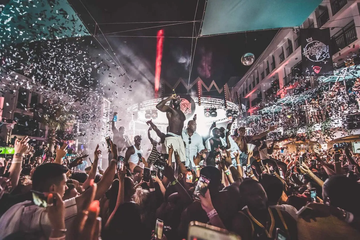 stormzy on stage at merky festival in ibiza