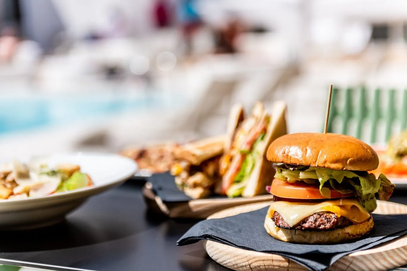 Ibiza Rocks Hotel | Burger and Club Sandwich at Chill Out Pool | Food & Drink | Ibiza Rocks 2023