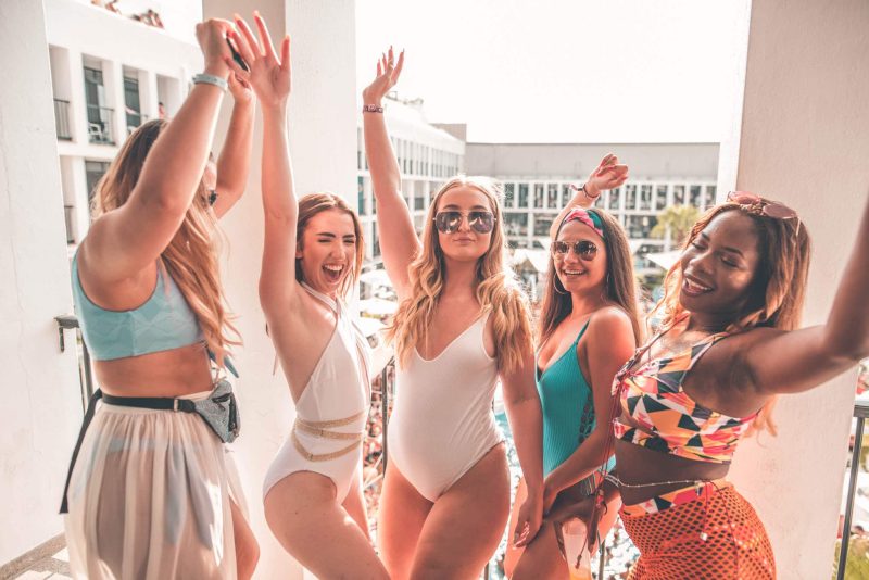 Hen-Party-at-Ibiza-Rocks-Hotel-on-room-balcony