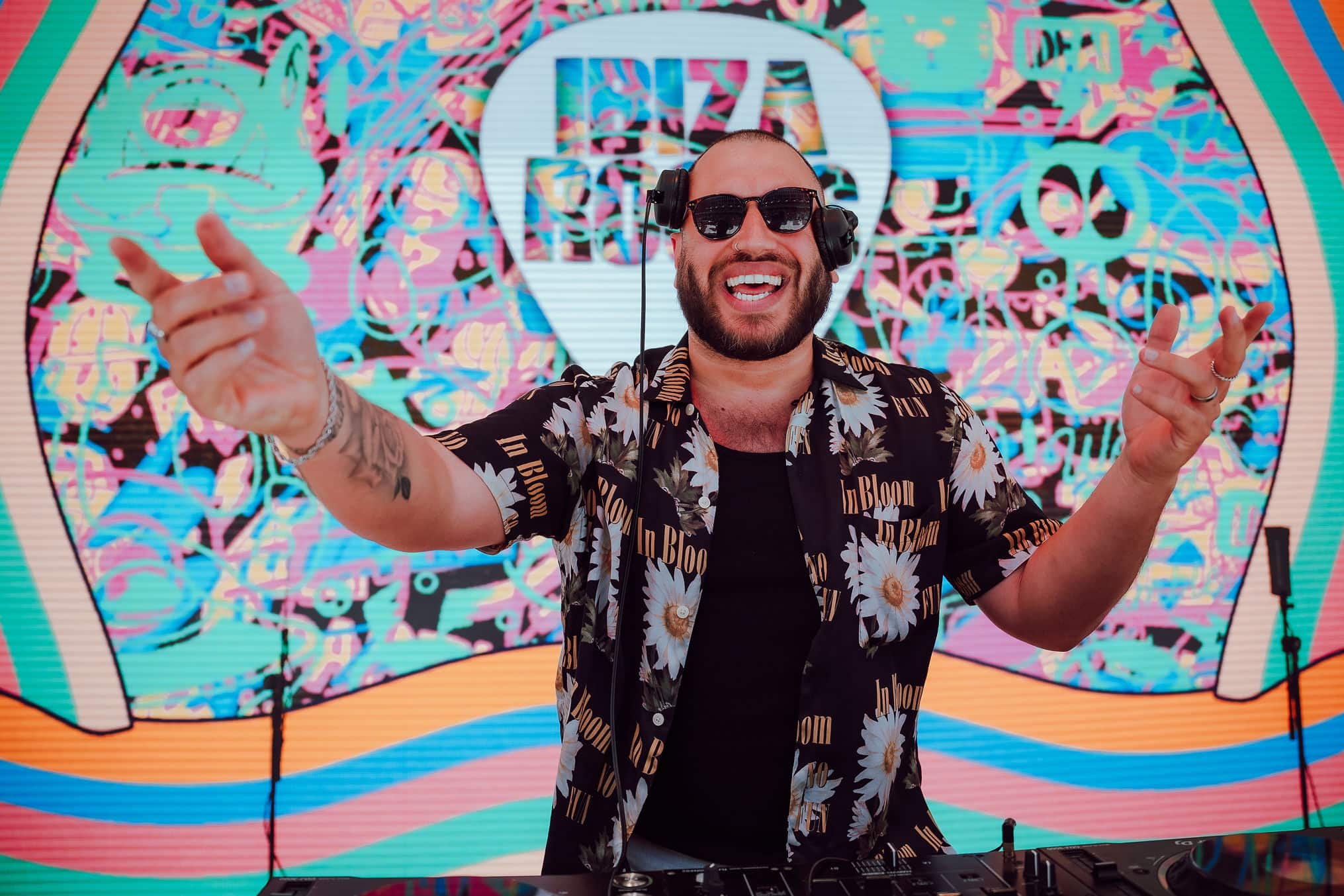 DJ and pool at Ibiza Rocks